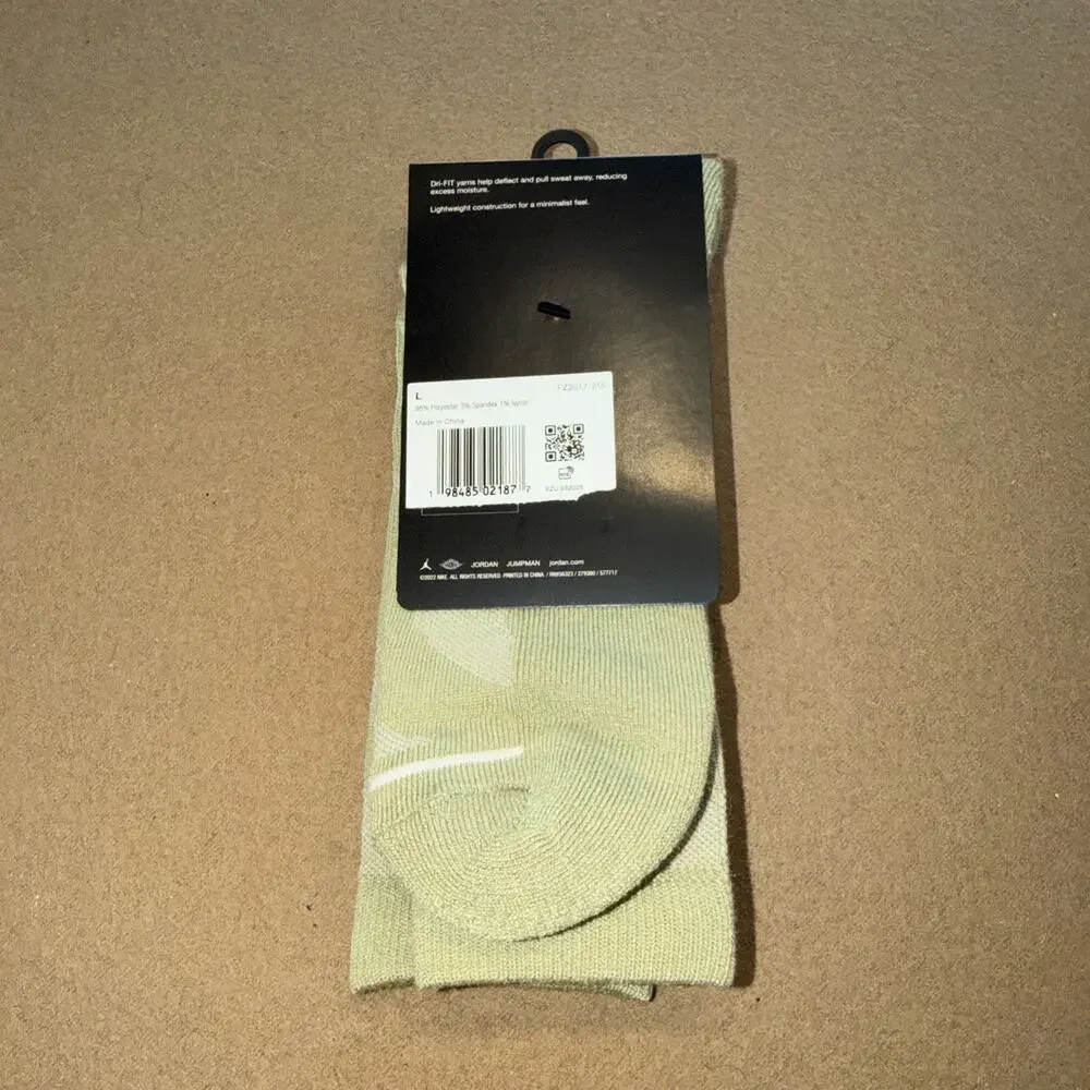 Jordan Men’s Everyday Cushioned Crew Socks L Medium Khaki/Light Orewood Fz2017
